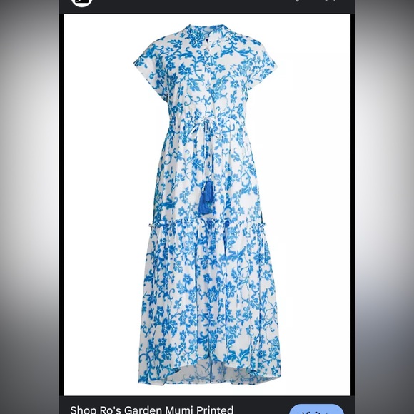 Ro’s Garden Mumi Printed Drawstring Midi-Dress - Picture 3 of 8